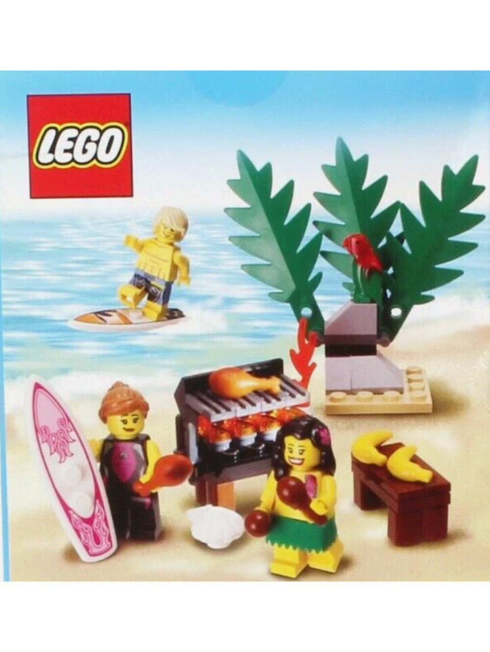 LEGO Minifigures 850449 Beach Accessory Pack Hula Dancer Surfer NEW SEALED
